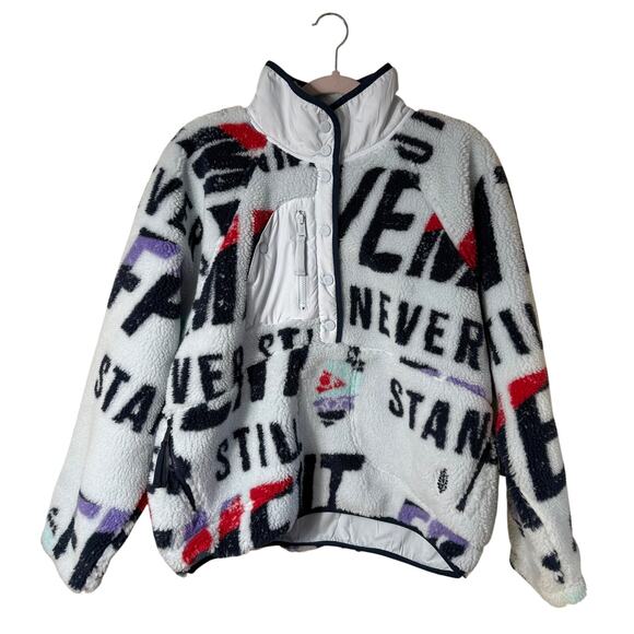 Free People Hit The Slopes Printed Pullover Women’s Stand Out Never Still L NWOT - Picture 1 of 11